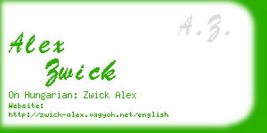 alex zwick business card